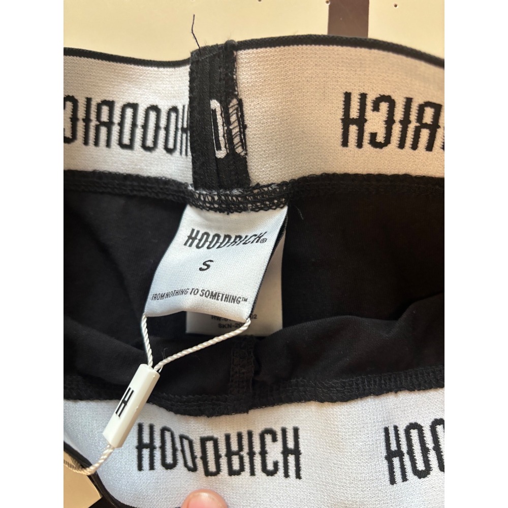 Hoodrich Womens Bike Short Black Logo Waistband Athletic Shorts HW0502 Small NWT - Picture 4 of 5